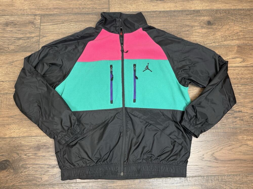 Nike Air Jordan Mountainside Jacket Black CT3379-010 Men's M Vintage Pink Green